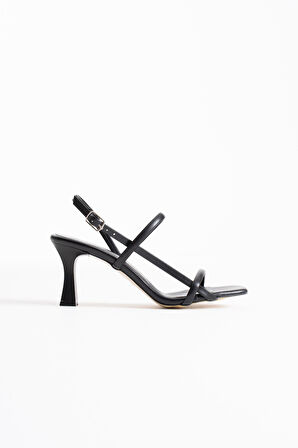 Monya Kadın Siyah Topuklu Sandalet