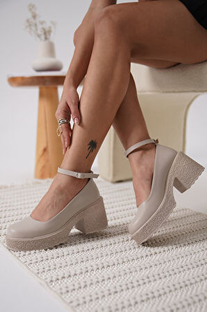 Marla Kadın Bej Bilekten Baretli Günlük Ayakkabı