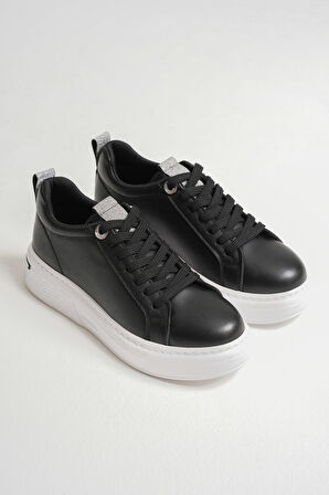 Liza Kadın Şık Günlük Siyah Sneaker