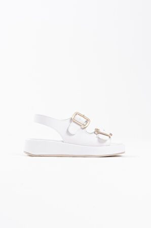 Shery Beyaz Cilt Sandalet