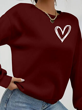 Kadın Uzun Kollu Bisiklet Yaka Viskon Iki Iplik Bluz