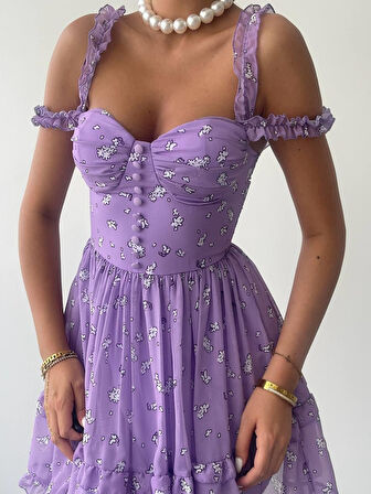 Lena Çift Askılı Elbise