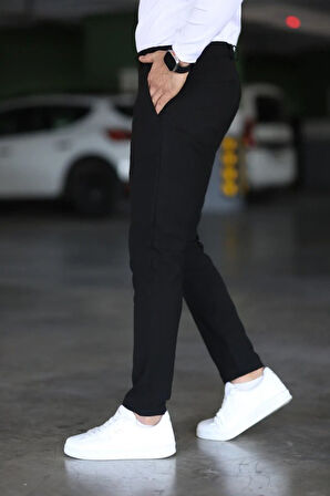 Erkek Düz Kesim Bilek Boy Kumaş Pantolon