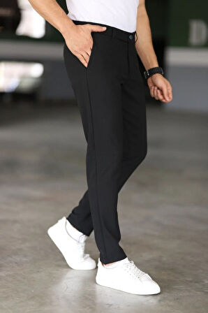 Erkek Düz Kesim Bilek Boy Kumaş Pantolon