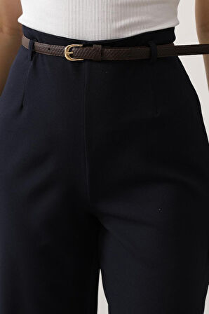 Kemer Pens Detaylı Pantolon - Lacivert