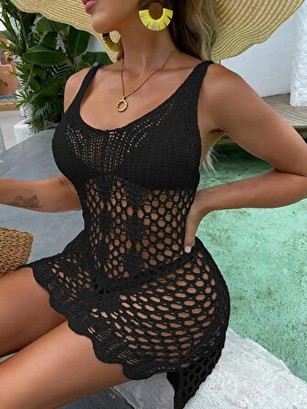 Kadın Askılı V Yakalı Triko Pareo