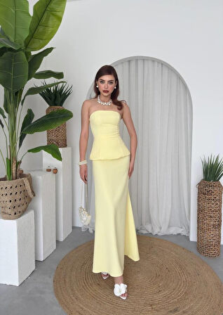 Spas Straplez Elbise