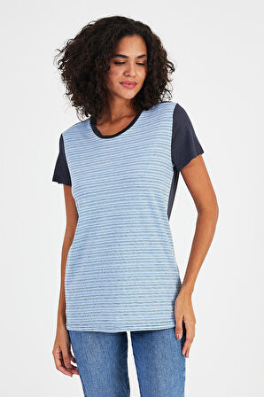 ALEXANDERGARDI ÇİZGİLİ REGULAR FİT T-SHİRT (B20-130515)