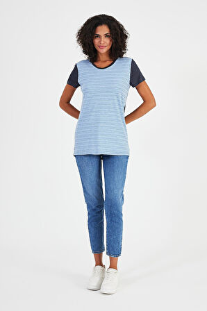 ALEXANDERGARDI ÇİZGİLİ REGULAR FİT T-SHİRT (B20-130515)