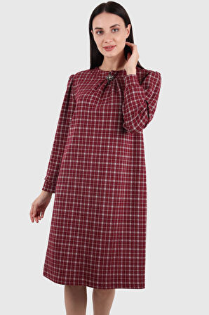 ALEXANDERGARDI MİDİ BOY BROŞLU ELBİSE (B20-155406)