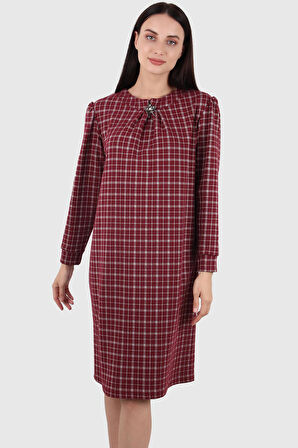 ALEXANDERGARDI MİDİ BOY BROŞLU ELBİSE (B20-155406)