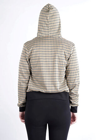 ALEXANDERGARDI KAPŞONLU CEPLI JAKARLI CROP HIRKA, EKRU (B20-158301)