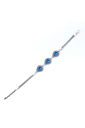 Damla Motifli El Işi Oksitli Telkari Bileklik