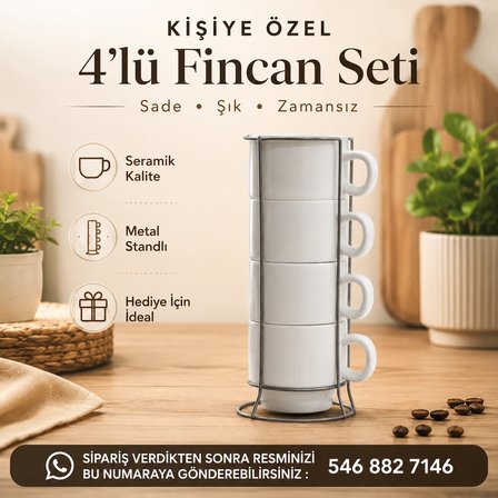 Kişiye Özel Fotoğraf ve İsim Baskılı Beyaz Fincan - Hediyelik Çay ve Kahve Fincanı