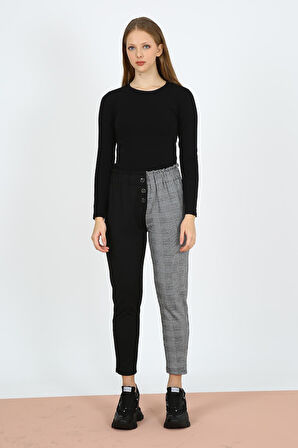 ALEXANDERGARDI ÇİFT RENKLİ BELİ LASTİKLİ PANTOLON (B21-12800)