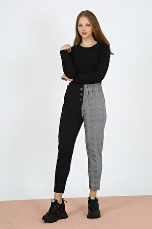 ALEXANDERGARDI ÇİFT RENKLİ BELİ LASTİKLİ PANTOLON (B21-12800)