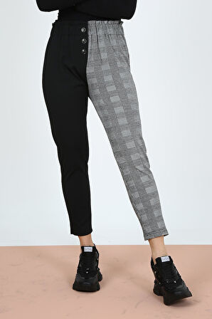 ALEXANDERGARDI ÇİFT RENKLİ BELİ LASTİKLİ PANTOLON (B21-12800)