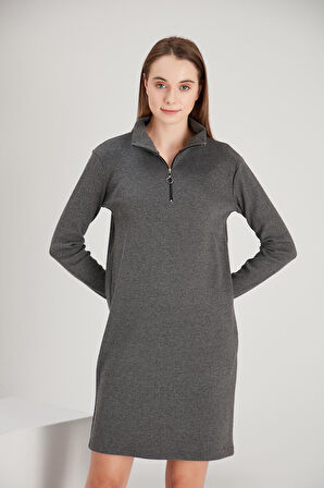 ALEXANDERGARDI DİK YAKA FERMUARLI ELBİSE (B21-21500)