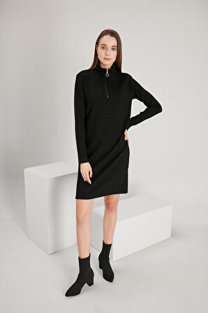 ALEXANDERGARDI DİK YAKA FERMUARLI ELBİSE (B21-21500)