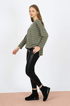 ALEXANDERGARDI ÇİZGİLİ SALAŞ SWEATSHİRT (B21-30602)