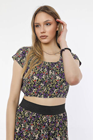 ALEXANDERGARDI DESENLİ CROP TOP (B21-31100)