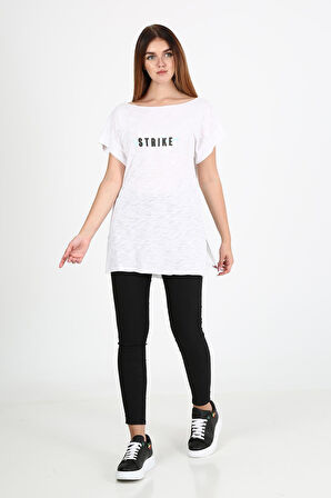 ALEXANDERGARDI YANI YIRTMAÇLI BASKILI T-SHİRT (B21-32700)