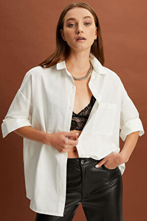 ALEXANDERGARDI OVERSİZE GÖMLEK (B21-47800)