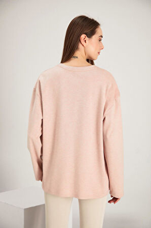 ALEXANDERGARDI CEP DETAYLI BASKILI SWEATSHİRT (B21-72500)