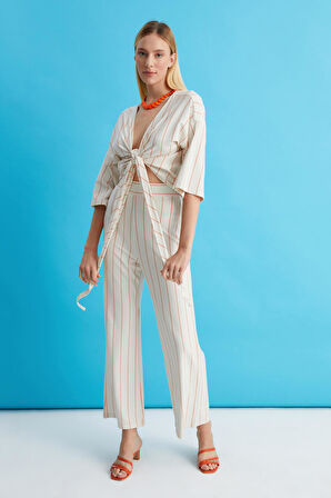 ALEXANDERGARDI GENİŞ PAÇA PANTOLON (B22-13700)