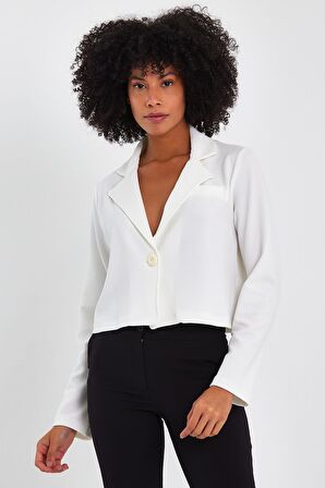 ALEXANDERGARDI ASTARSIZ CROP BLAZER CEKET (B22-21400)
