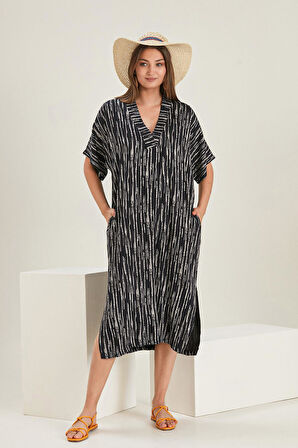 ALEXANDERGARDI V YAKA CEPLİ SALAŞ ELBİSE (B22-228B)