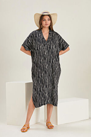 ALEXANDERGARDI V YAKA CEPLİ SALAŞ ELBİSE (B22-228B)