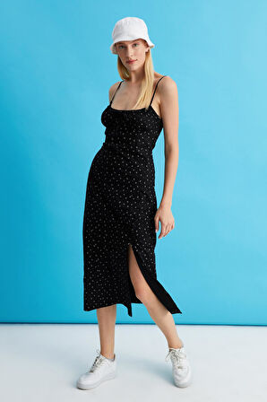 ALEXANDERGARDİ İNCE ASKILI POPLİN ELBİSE (B22-23200)