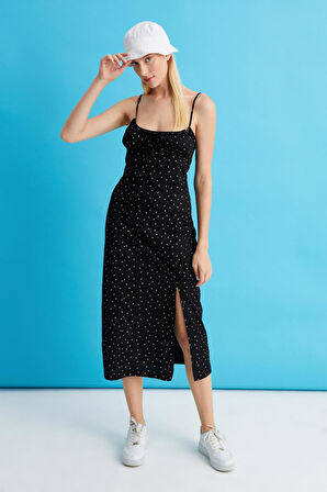 ALEXANDERGARDİ İNCE ASKILI POPLİN ELBİSE (B22-23200)