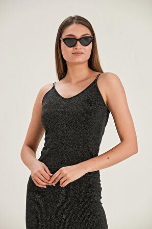 ALEXANDERGARDI PARILTILI ASKILI BLUZ (B22-23400)