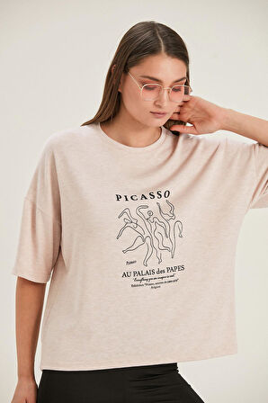 ALEXANDERGARDI OVERSİZE BASKILI T-SHİRT (B22-32000)