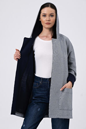 ALEXANDERGARDI KAPÜŞONLU ÇİZGİLİ HIRKA (B22-37701-WN)