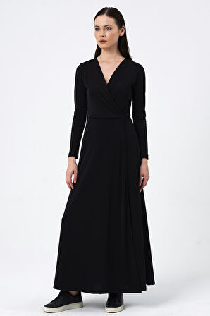 ALEXANDERGARDI KRUVAZE YAKA UZUN ELBİSE (B22-403E)