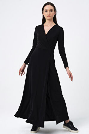 ALEXANDERGARDI KRUVAZE YAKA UZUN ELBİSE (B22-403E)