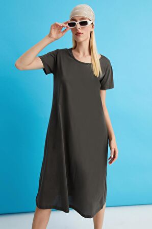 ALEXANDERGARDİ KISA KOLLU SALAŞ ELBİSE (B22-43600)