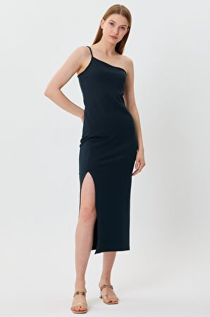 ALEXANDERGARDI TEK ASKILI KALEM ELBİSE (B23-00103)