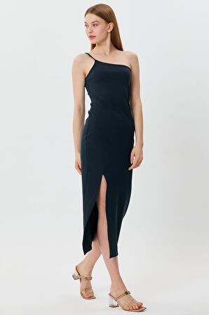 ALEXANDERGARDI TEK ASKILI KALEM ELBİSE (B23-00103)