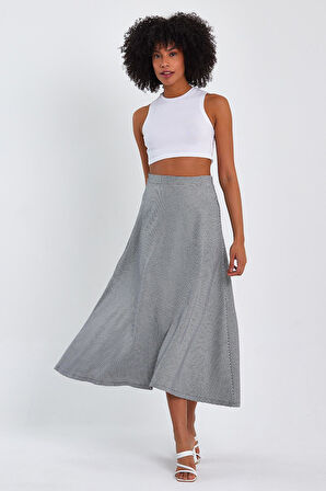 ALEXANDERGARDI DESENLİ KLOŞ UZUN ETEK (B23-0012)