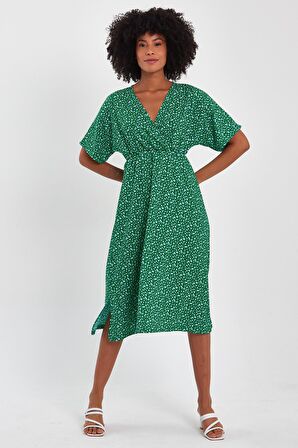 ALEXANDERGARDI KRUVAZE YAKA YANI YIRTMAÇLI ELBİSE (B23-00132)