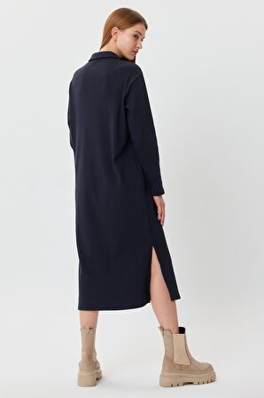 ALEXANDERGARDI POLO YAKA FERMUARLI TUNİK ELBİSE (B23-00179)