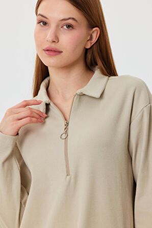 ALEXANDERGARDI POLO YAKA FERMUARLI TUNİK ELBİSE (B23-00179)