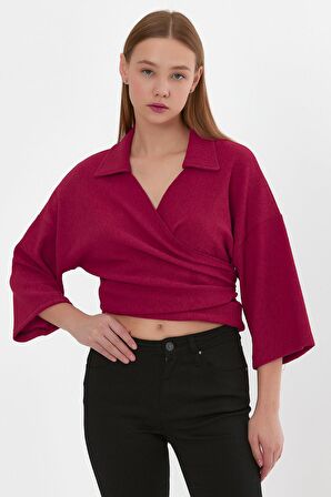 ALEXANDERGARDI ÖNÜ BAĞLAMALI BLUZ (B23-0041)