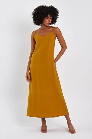 ALEXANDERGARDI İNCE ASKILI UZUN ELBİSE (B23-0052 02 B23-421)