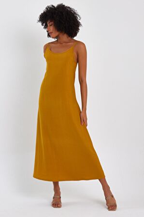 ALEXANDERGARDI İNCE ASKILI UZUN ELBİSE (B23-0052 02 B23-421)