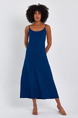 ALEXANDERGARDI İNCE ASKILI UZUN ELBİSE (B23-0052 02 B23-421)